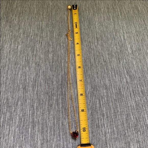 Mini crystal CZ Red heart pendant necklace - Picture 6 of 6